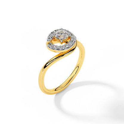 Leslie Halo Solitaire Ring