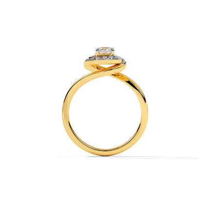 Leslie Halo Solitaire Ring