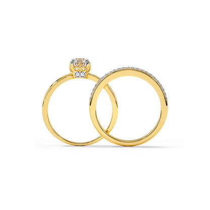 Gleaming Solitaire Bridal Ring Set