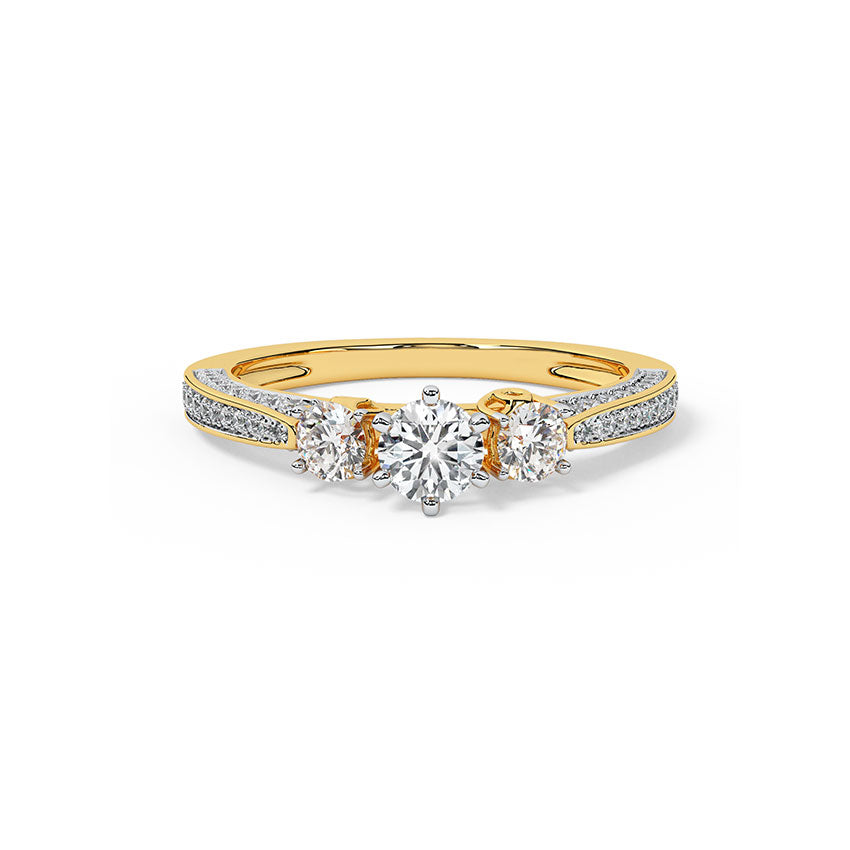 Juliette Three Stone Solitaire Ring  
