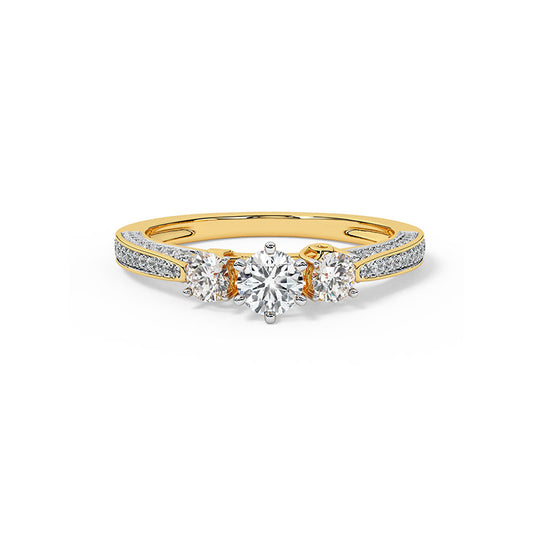 Juliette Three Stone Solitaire Ring  