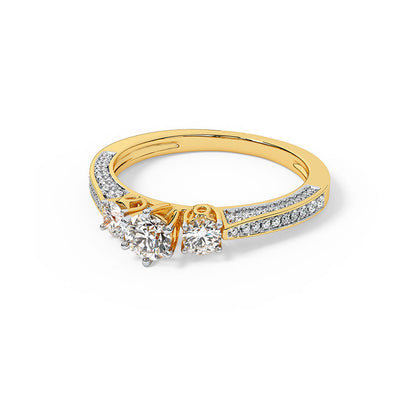 Juliette Three Stone Solitaire Ring