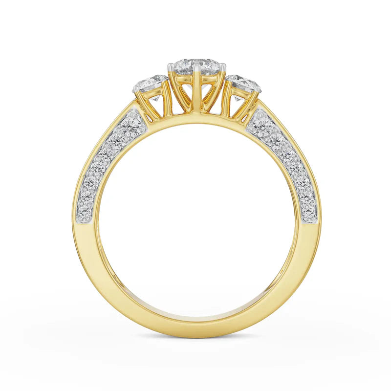 Juliette Three Stone Solitaire Ring