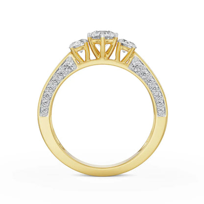 Juliette Three Stone Solitaire Ring