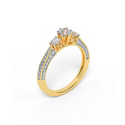Juliette Three Stone Solitaire Ring