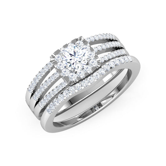 Starlight Solitaire Bridal Ring Set  