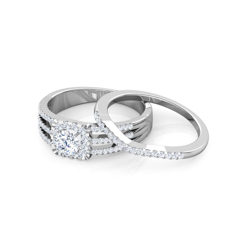 Starlight Solitaire Bridal Ring Set