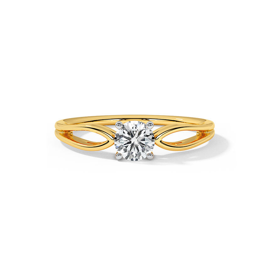 Yael Gold Pear Solitaire Ring  