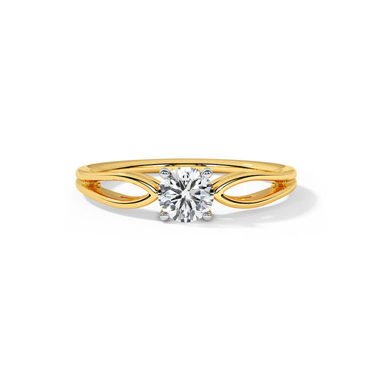 Yael Gold Pear Solitaire Ring  