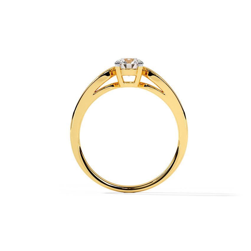 Yael Gold Pear Solitaire Ring