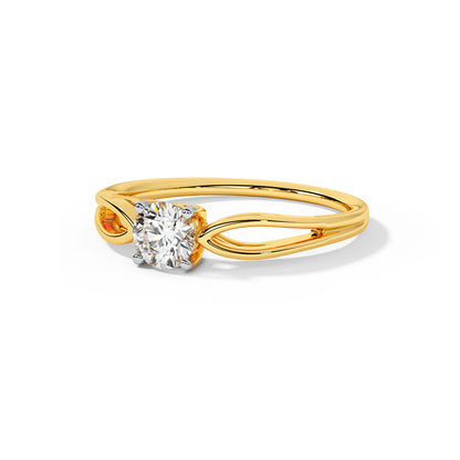 Yael Gold Pear Solitaire Ring