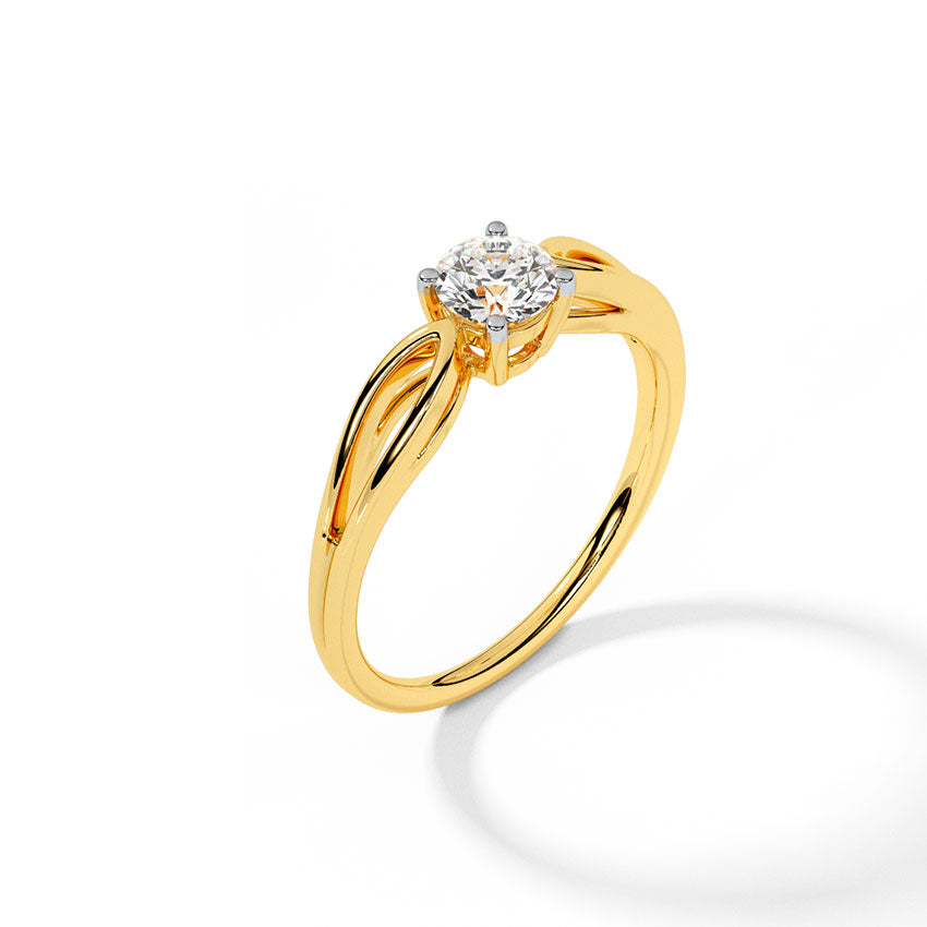 Yael Gold Pear Solitaire Ring