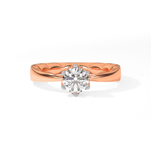 Floral Solitaire Ring  