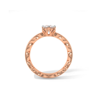 Floral Solitaire Ring