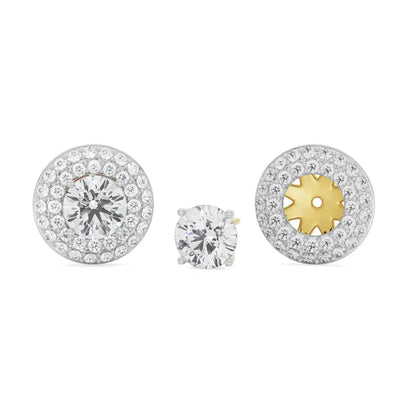 0.50 CT Double Halo Detachable Lab Luxe Stud