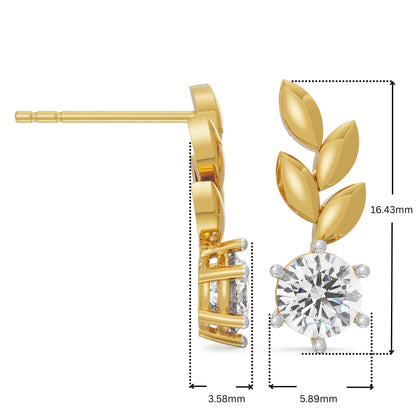 Leafy Lab Grown Luxe Iconic Studs