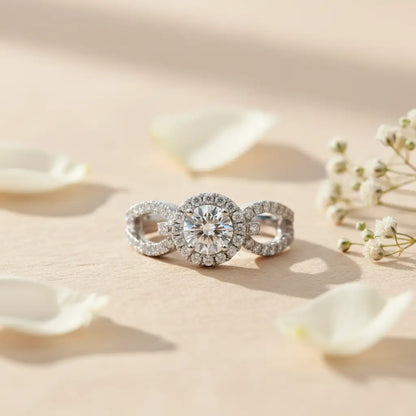 Ella Hoop Solitaire Ring