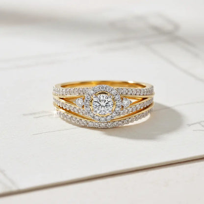 Eternity Solitaire Bridal Ring Set