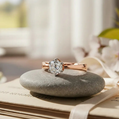 Floral Solitaire Ring