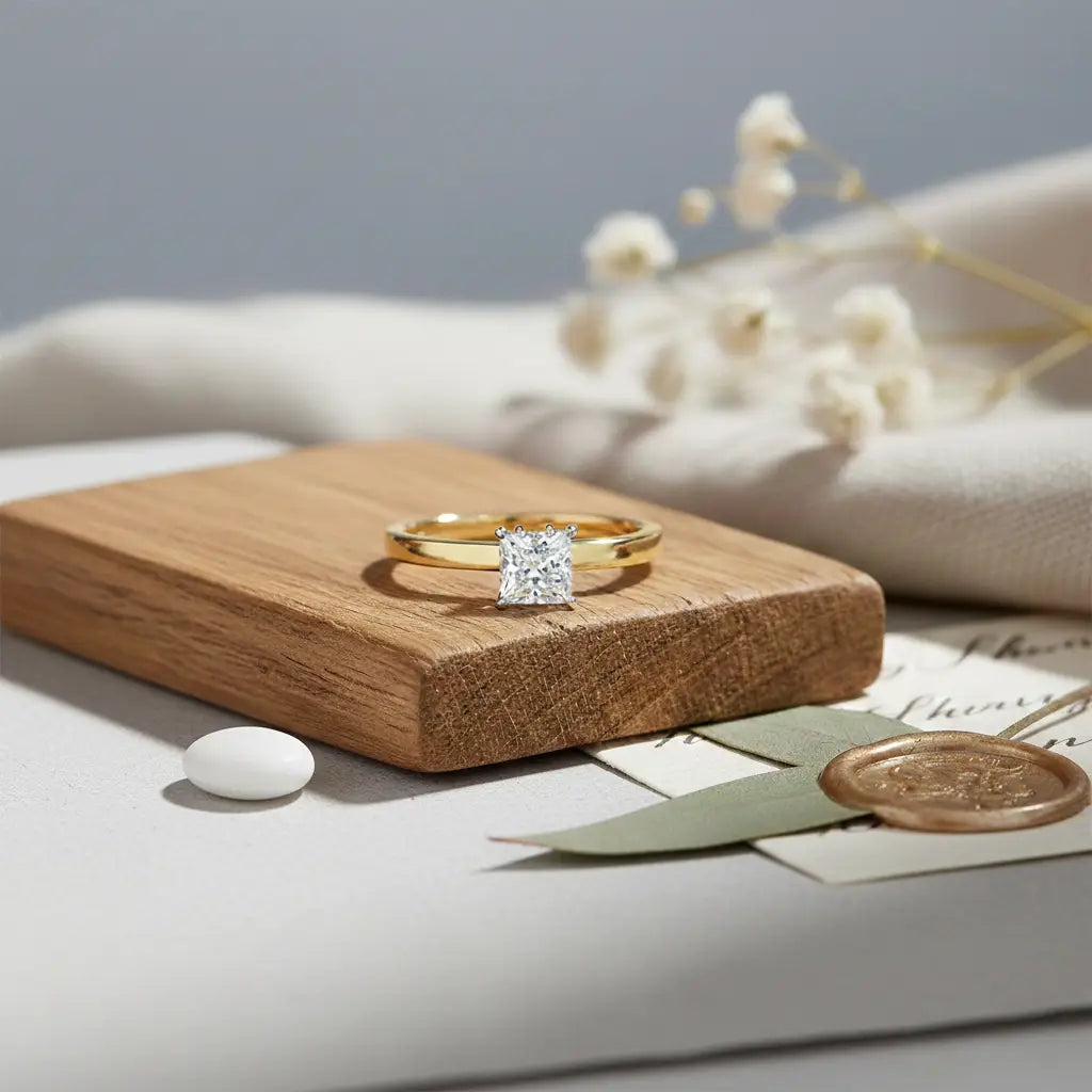 Glow Princess Solitaire Ring