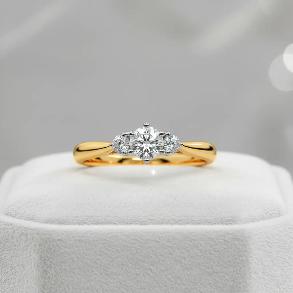 Azure Solitaire Ring